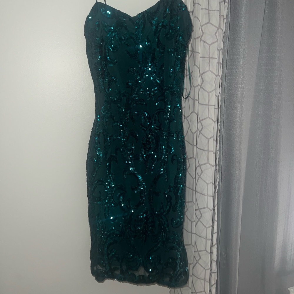 Sparkly green homecoming dress, never worn